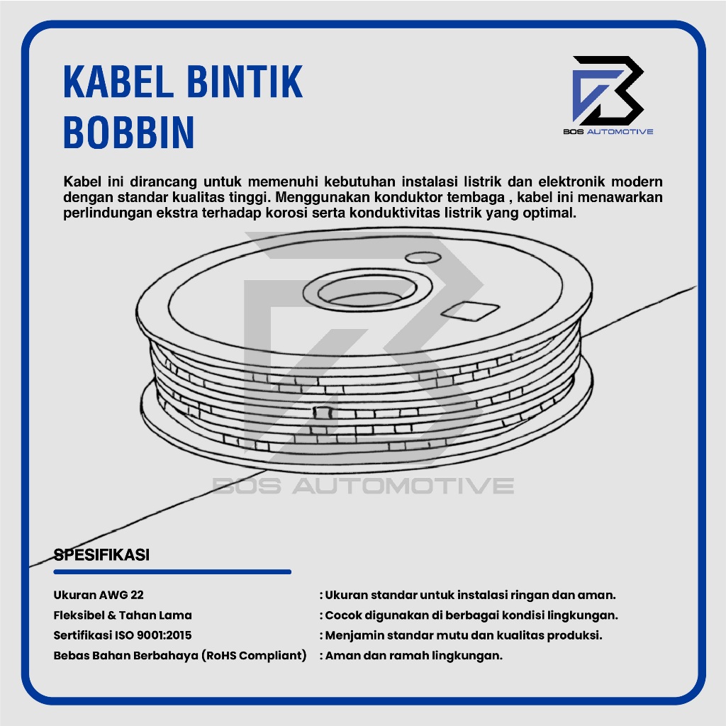 Kabel Bintik AVSS 0.85MM x 20M Kabel Otomotif Body Mobil Motor Serabut Tembaga Murni (Bobin) - foto-produk-2