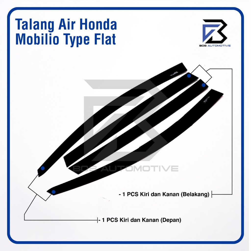 Talang Air Pintu Mobil Honda All New Mobilio 2017 â€“ 2022 Model Flat Rata  4 Pintu - foto-produk-4