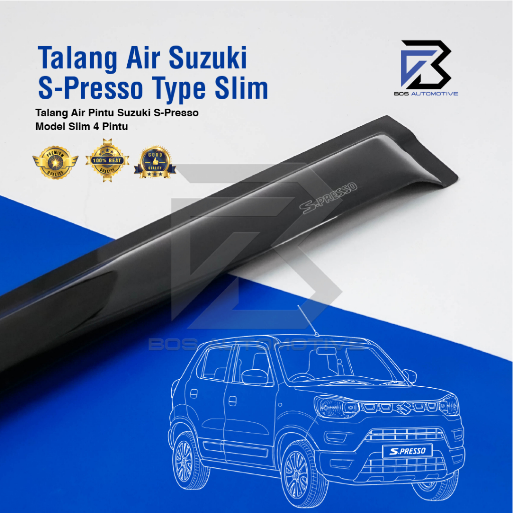 Talang Air Pintu Mobil Suzuki S-PRESSO Tahun 2024 Model Slim 4 Pintu