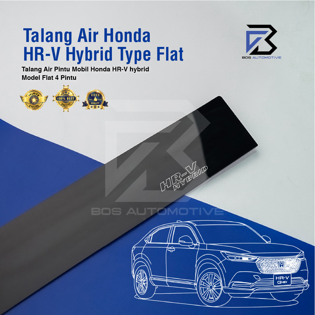 Talang Air Pintu untuk Mobil HRV Hybrid 2022 - 2026 Model Flat Rata 4 Pintu - foto-sampul