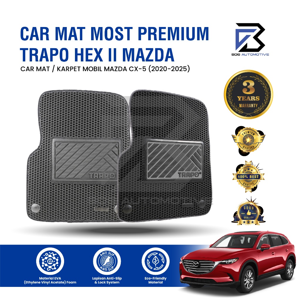 Karpet Mobil MAZDA CX-5 (2020 - Sekarang) - Karpet Mobil Fullset Premium Anti Slip - Carmat Trapo Hex II Original