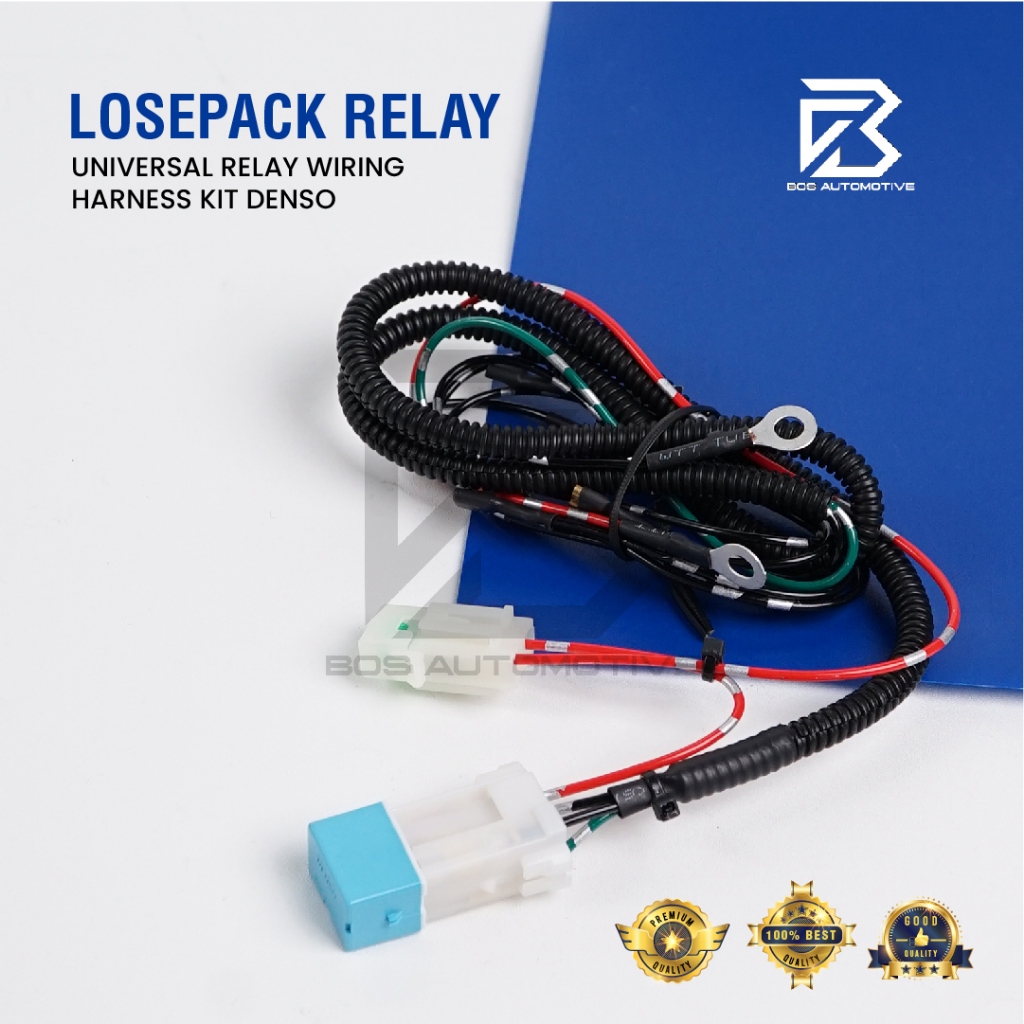 Kabel Relay Losepack Denso Universal Wiring Harness Kit Mobil Motor 12V - foto-produk-4