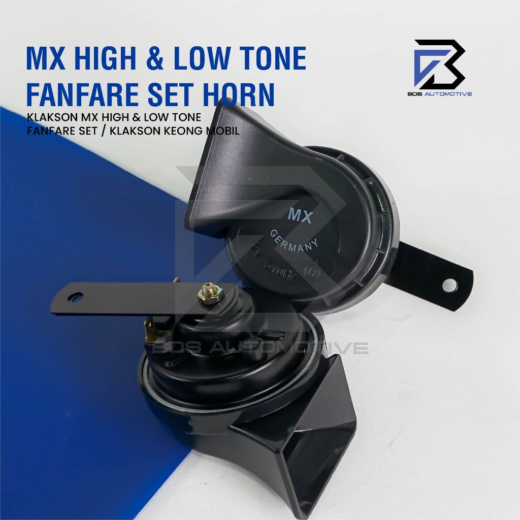 Klakson MX LT1128 Keong High Low Tone FanFare Set 12V Suara Nyaring Keras Klakson Mobil Motor - foto-produk-1