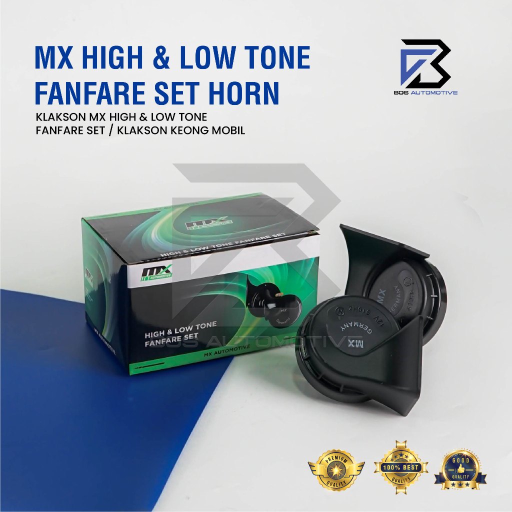 Klakson MX LT1128 Keong High Low Tone FanFare Set 12V Suara Nyaring Keras Klakson Mobil Motor