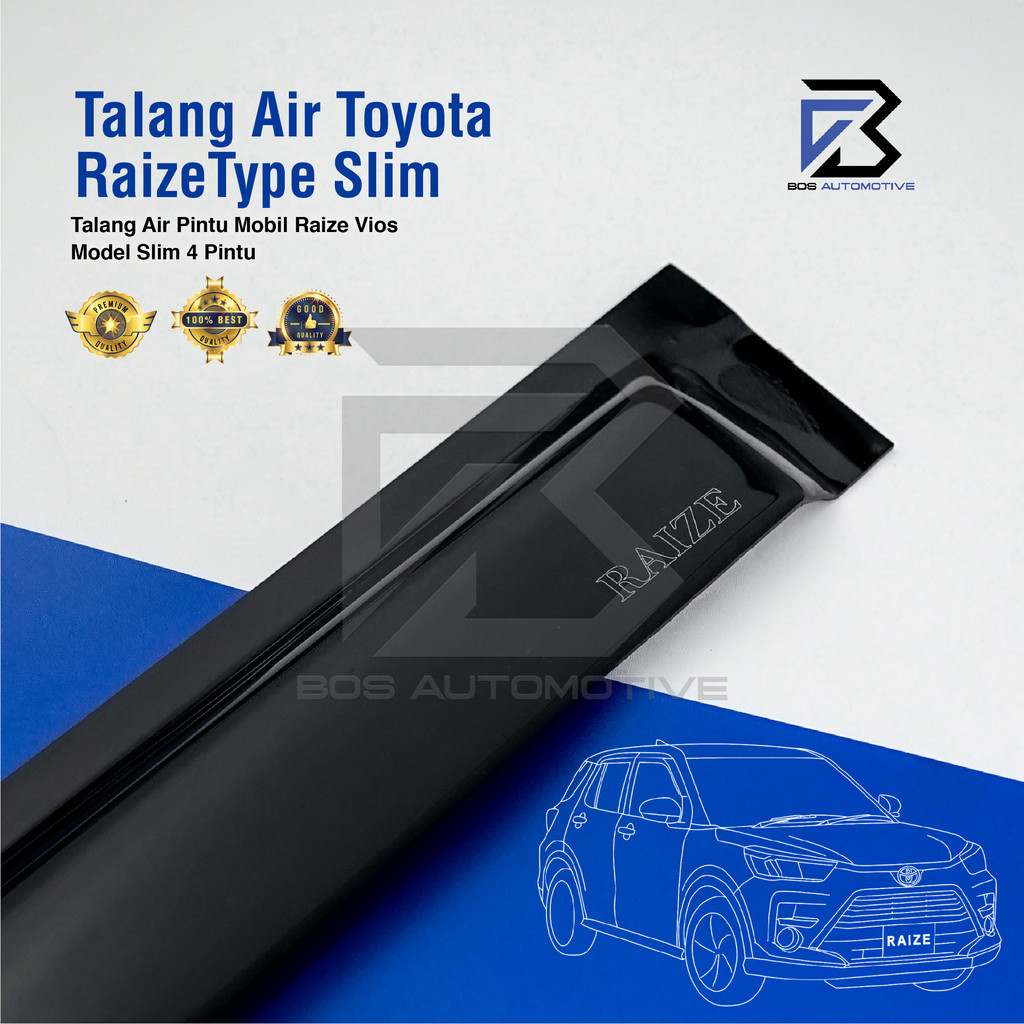 Talang Air Pintu Mobil Toyota Raize 2021 - 2025 Model Slim 4 Pintu - foto-sampul