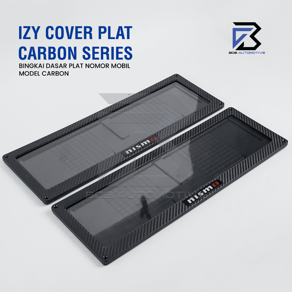 IZY Cover Frame Tempat Dudukan Tatakan Plat Nomor Mobil Model Karbon - foto-produk-1