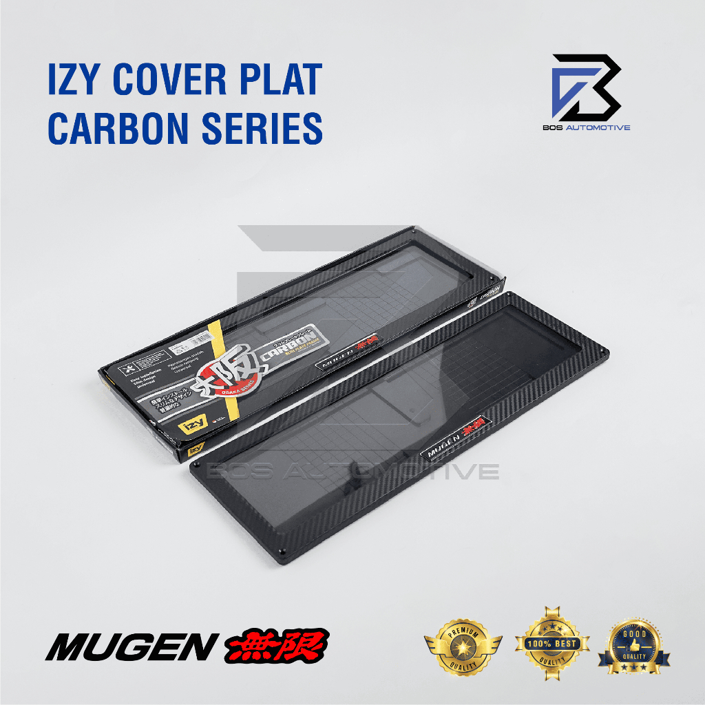 IZY Cover Frame Tempat Dudukan Tatakan Plat Nomor Mobil Model Karbon - foto-variasi-1
