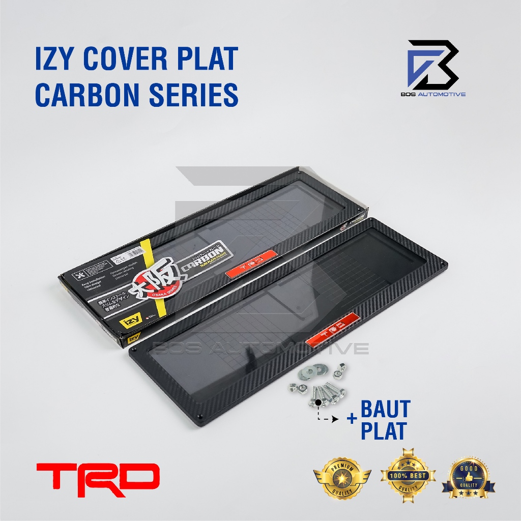 IZY Cover Frame Tempat Dudukan Tatakan Plat Nomor Mobil Model Karbon - foto-variasi-10