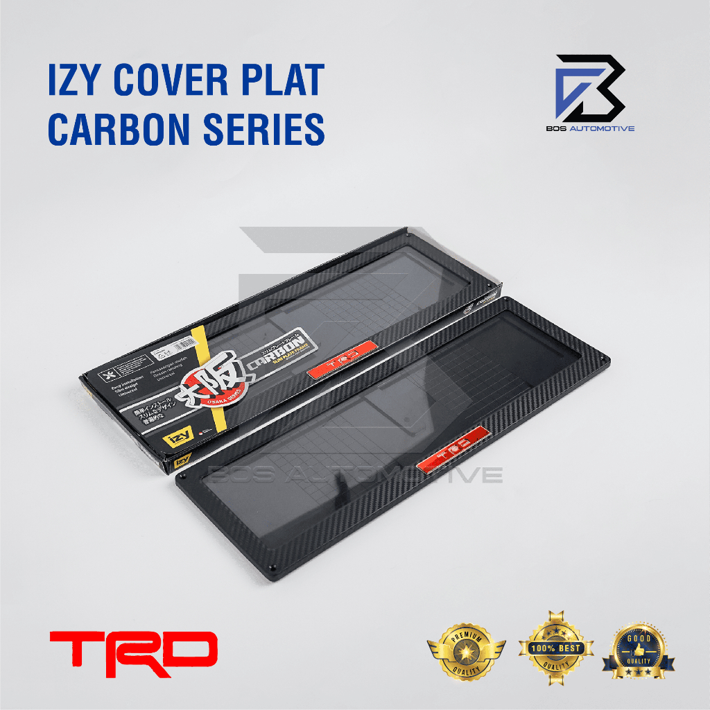 IZY Cover Frame Tempat Dudukan Tatakan Plat Nomor Mobil Model Karbon - foto-variasi-2