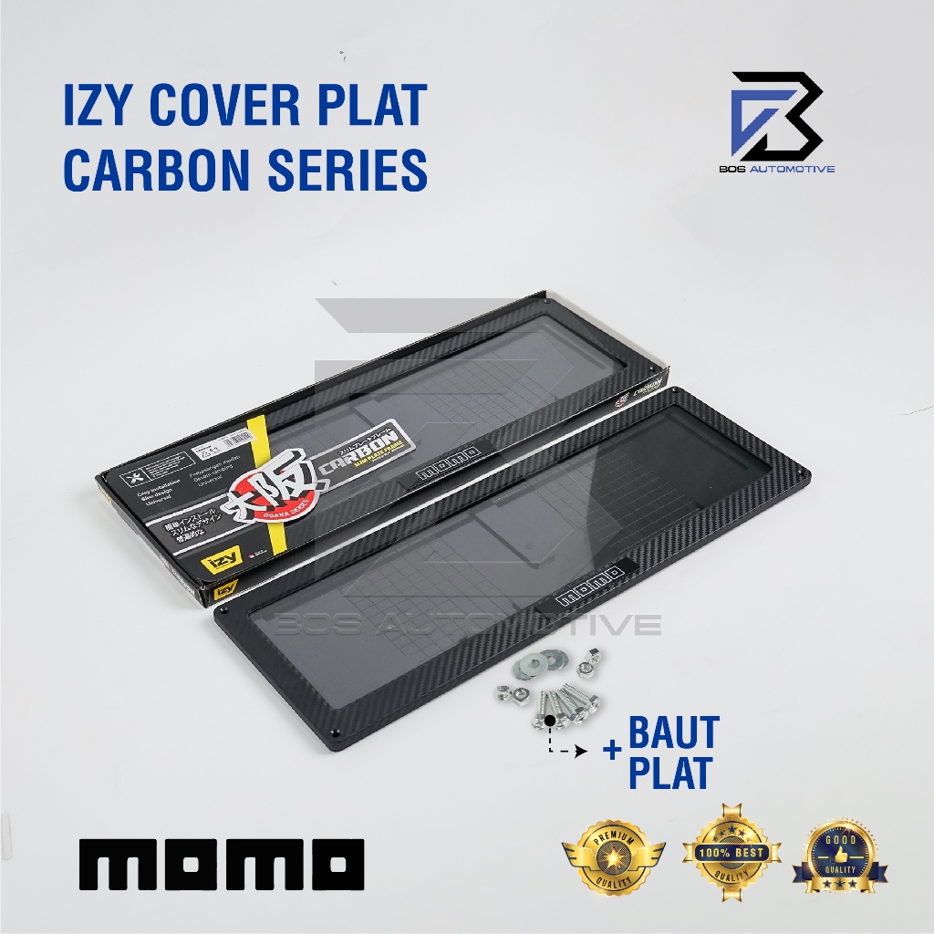 IZY Cover Frame Tempat Dudukan Tatakan Plat Nomor Mobil Model Karbon - foto-variasi-6