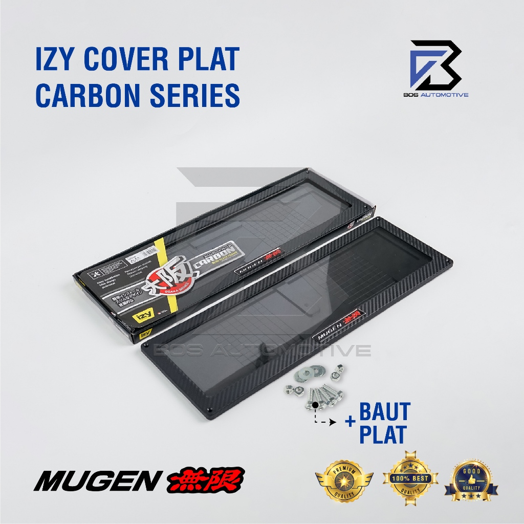 IZY Cover Frame Tempat Dudukan Tatakan Plat Nomor Mobil Model Karbon - foto-variasi-7