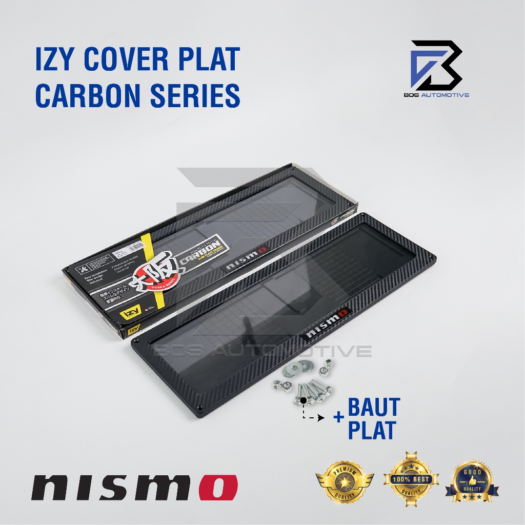IZY Cover Frame Tempat Dudukan Tatakan Plat Nomor Mobil Model Karbon - foto-variasi-8