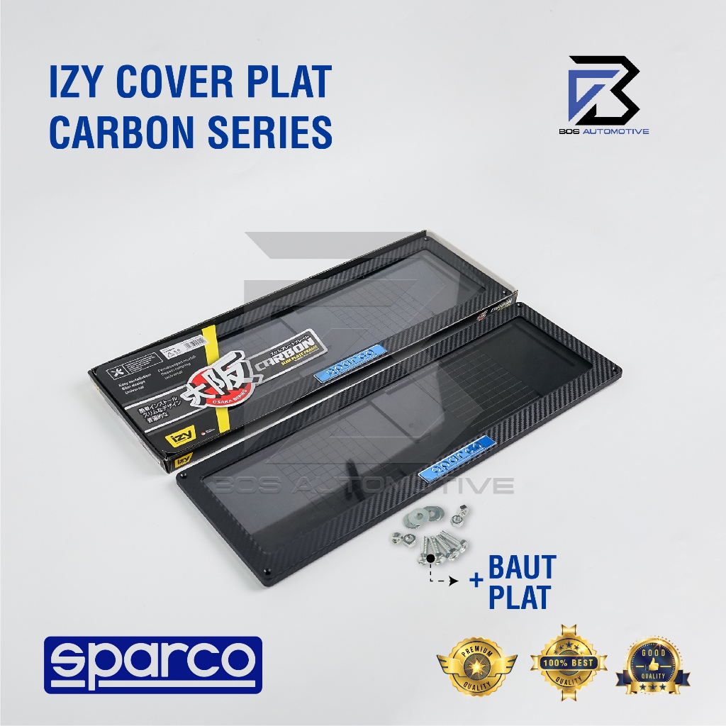 IZY Cover Frame Tempat Dudukan Tatakan Plat Nomor Mobil Model Karbon - foto-variasi-9