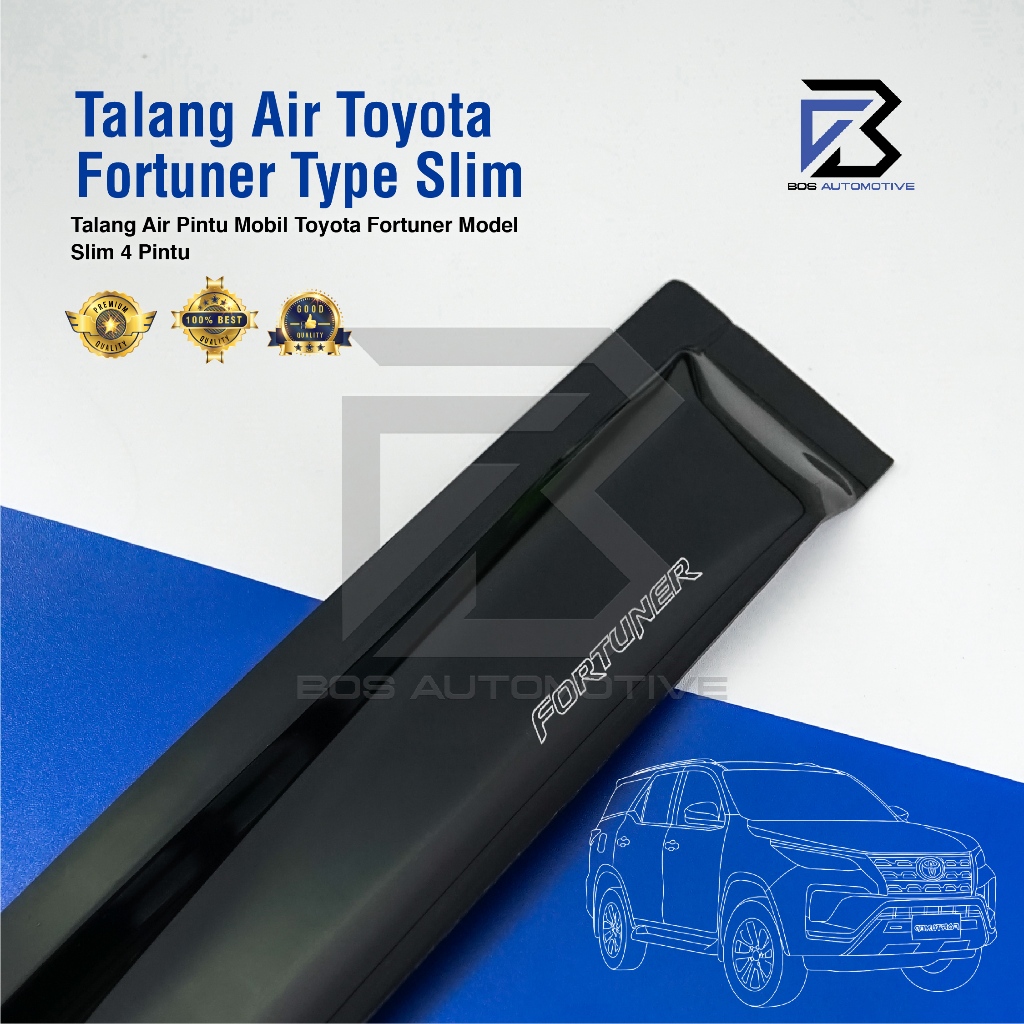Talang Air Pintu Mobil Toyota Fortuner Lama 2004 â€“ 2015 Model Slim 4 Pintu