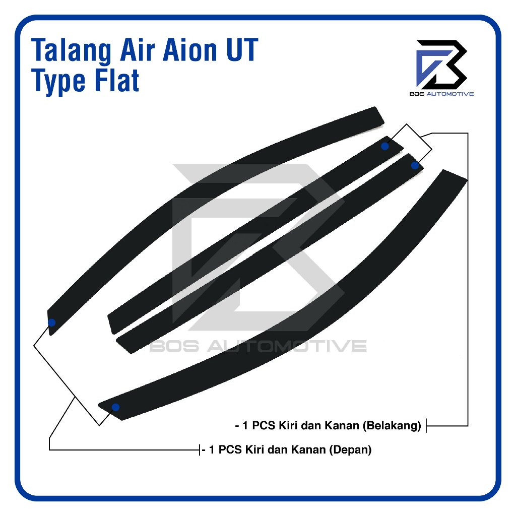 Talang Air Pintu Mobil AION UT 2025 - 2026 Model Flat Rata 4 Pintu - foto-produk-4