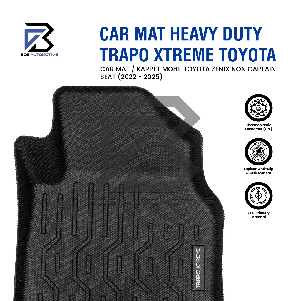 Karpet Mobil TOYOTA KIJANG INNOVA ZENIX Non Captain Seat (2022 - Sekarang) - Car Mats Premium Trapo 3D Xtreme Original - foto-produk-1