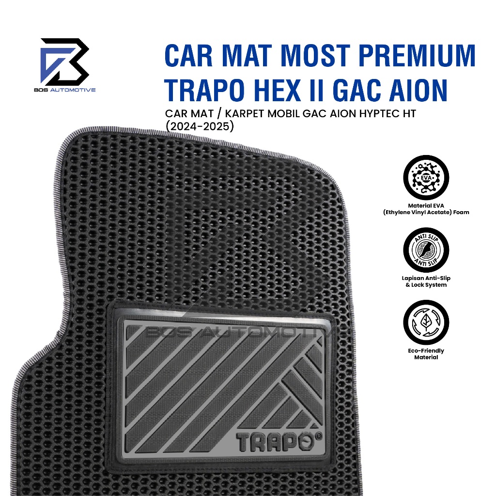 Karpet Mobil GAC AION HYPTEC HT (2024 - Sekarang) - Karpet Mobil Fullset Premium Anti Slip - Car Mats Trapo Hex II Original - foto-produk-1