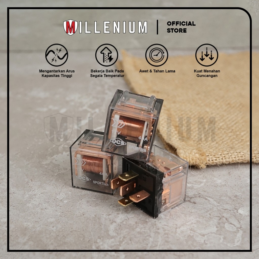 Relay MX DCS Transparan Kaki 5 Pin 87a 12v 40a Untuk Kabel Klakson Lampu Mobil Motor Original Tahan Lama - foto-variasi-1