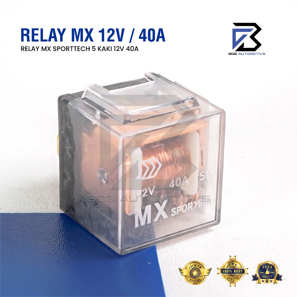 Relay MX DCS Transparan Kaki 5 Pin 87a 12v 40a Untuk Kabel Klakson Lampu Mobil Motor Original Tahan Lama - foto-variasi-2