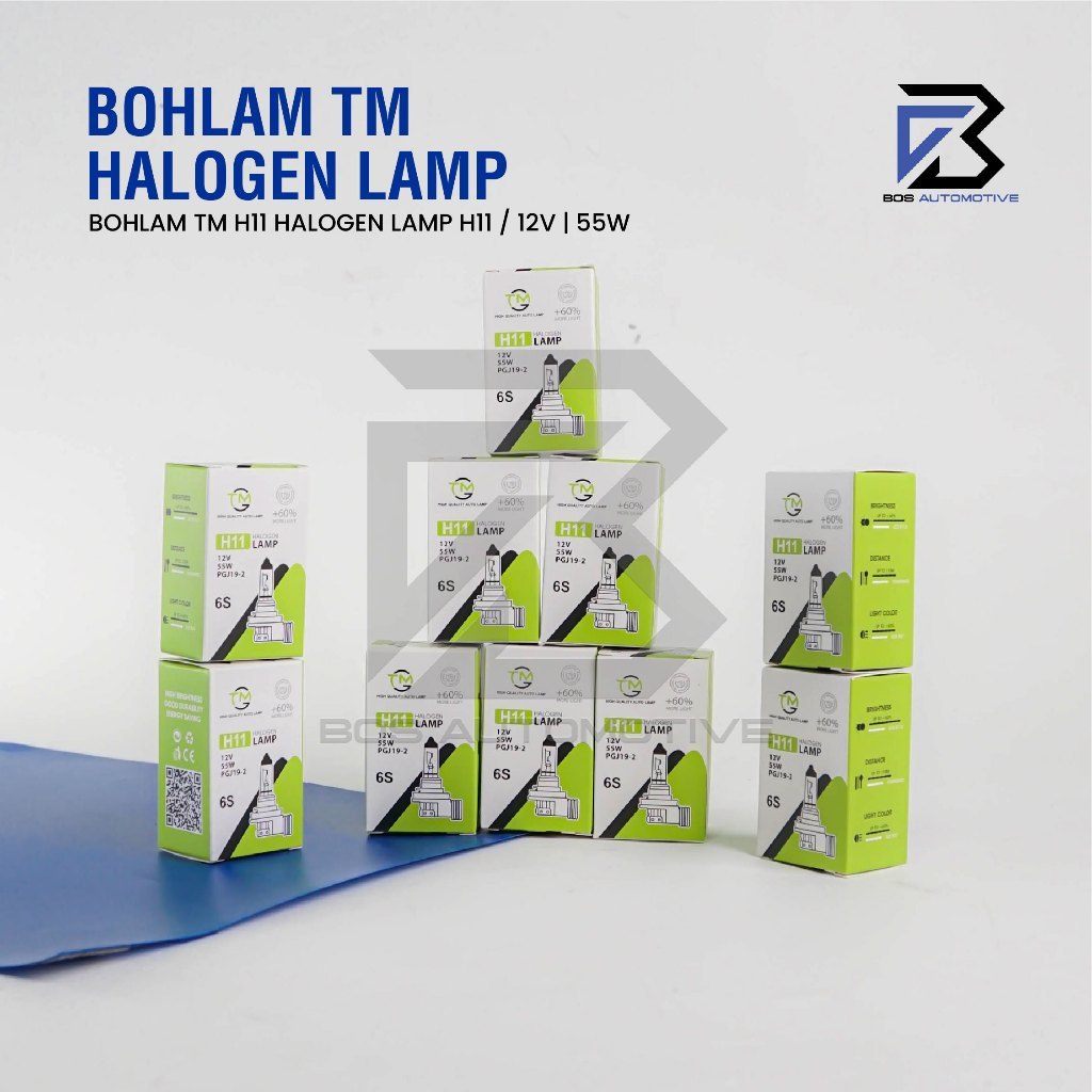 Bohlam TM H11 Halogen 12V 55W PGJ19-2 Lampu Mobil Foglamp Kabut Original - foto-produk-4