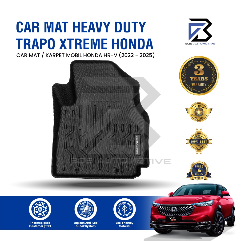Karpet Mobil HONDA HRV (2022 - Sekarang) Premium Anti Slip - Car Mats Premium Trapo 3D Xtreme Original