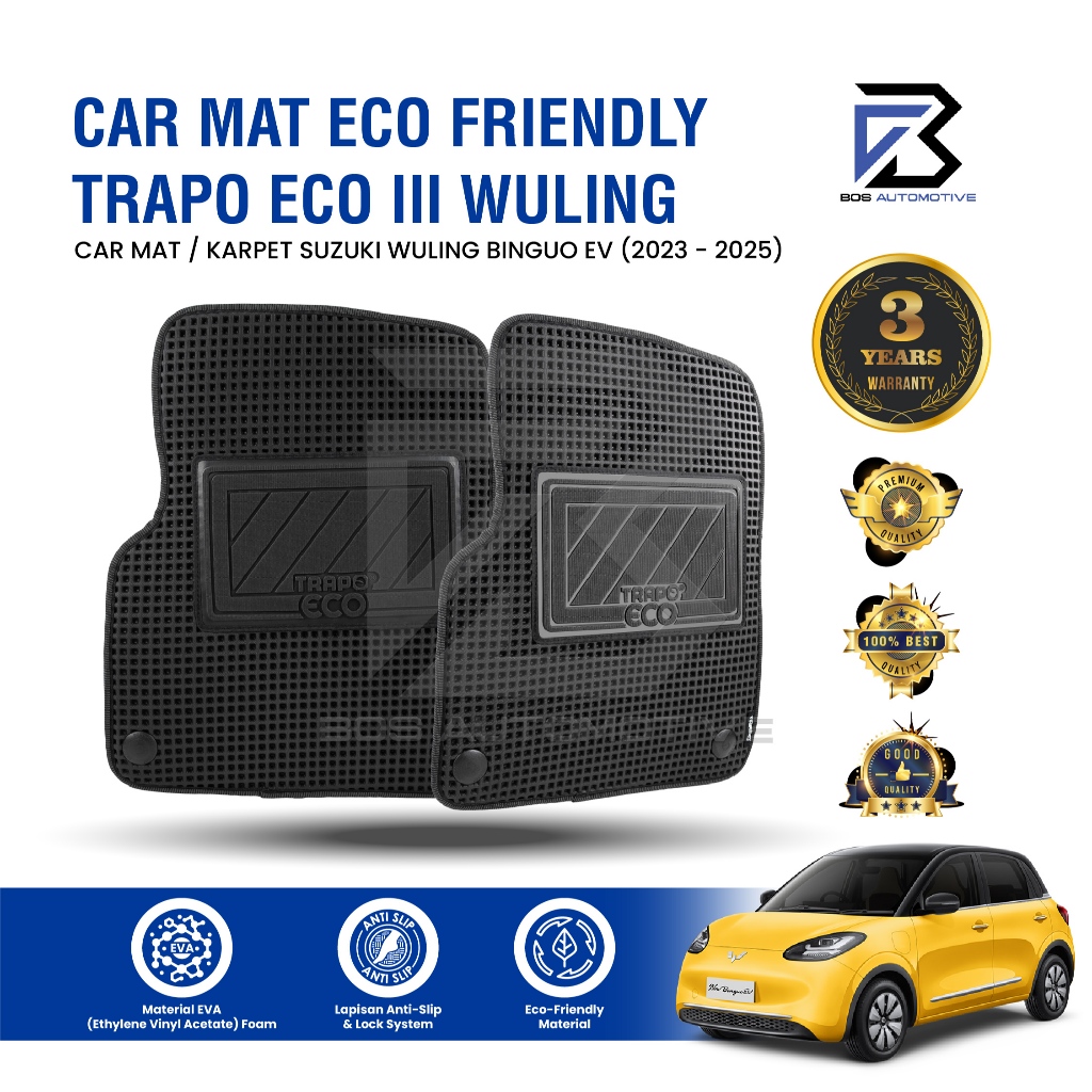 Karpet Mobil Wuling Binguo EV (2023 - Sekarang) - Karpet Mobil Fullset Premium Anti Slip - Carmat Trapo Eco III Original