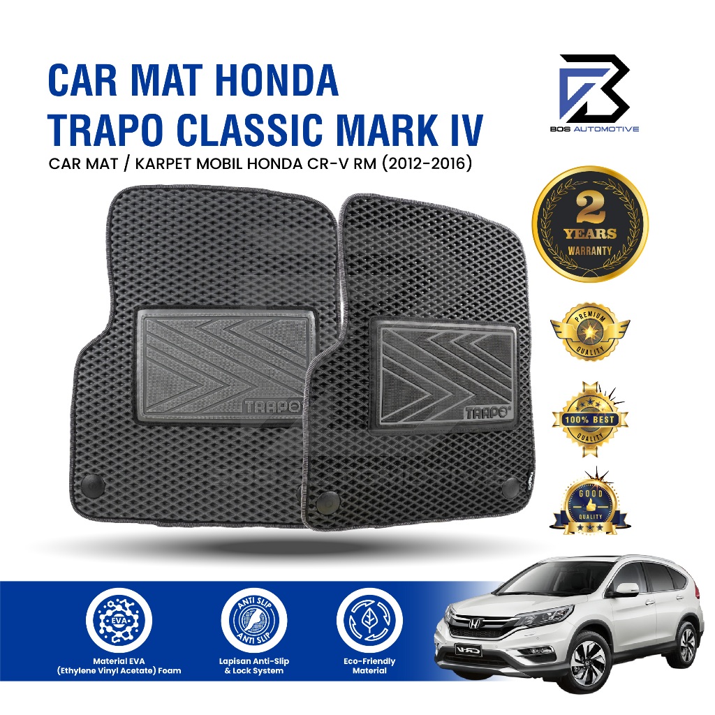 Karpet Mobil HONDA CRV CR-V RM (2012 - 2016) Fullset Premium Anti Slip - Carmat Trapo Classic Mark IV Original - foto-sampul
