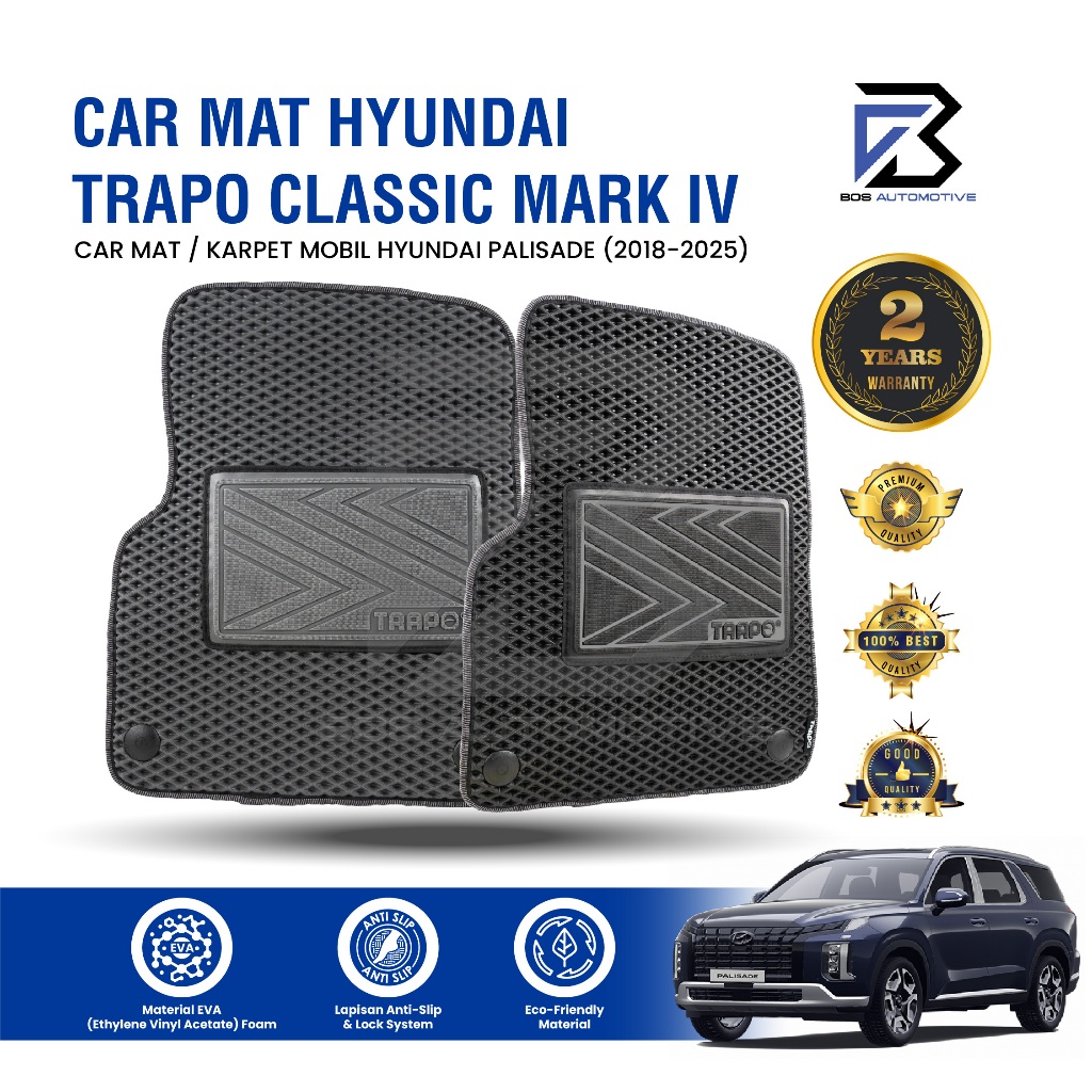 Karpet Mobil HYUNDAI PALISADE (2018 - Sekarang) - Karpet Mobil Fullset Premium Anti Slip - Carmat Trapo Classic Mark IV Original
