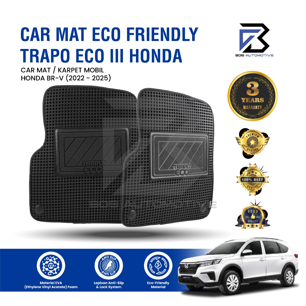 Karpet Mobil Honda BRV BR-V (2022 - Sekarang) Fullset Premium Anti Slip - Carmat Trapo Eco III Original