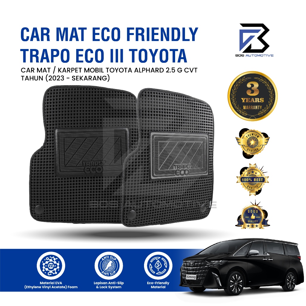 Karpet Mobil TOYOTA ALPHARD 2.5 G CVT 2023 - Sekarang Car Mats Premium Trapo Eco III Original
