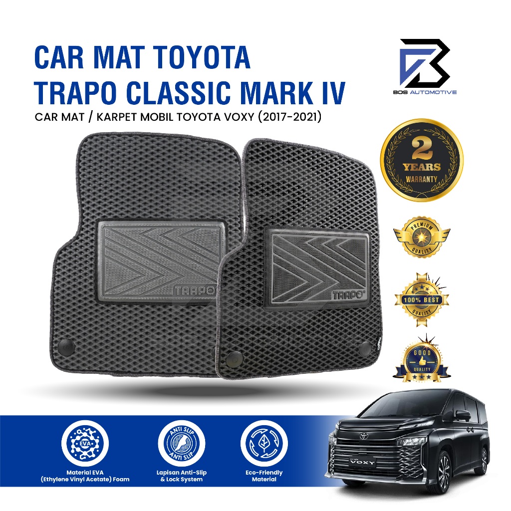 Karpet Mobil TOYOTA VOXY (2017 - 2021) - Karpet Mobil Fullset Premium Anti Slip - Carmat Trapo Classic Mark IV Original - foto-sampul
