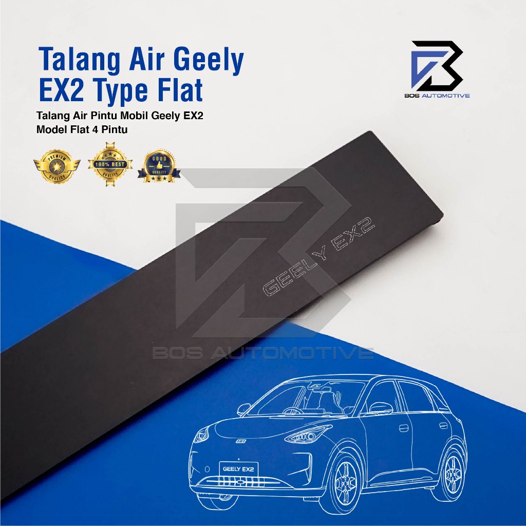 Talang Air Pintu Mobil GEELY EX2 2026 Model Flat Rata 4 Pintu