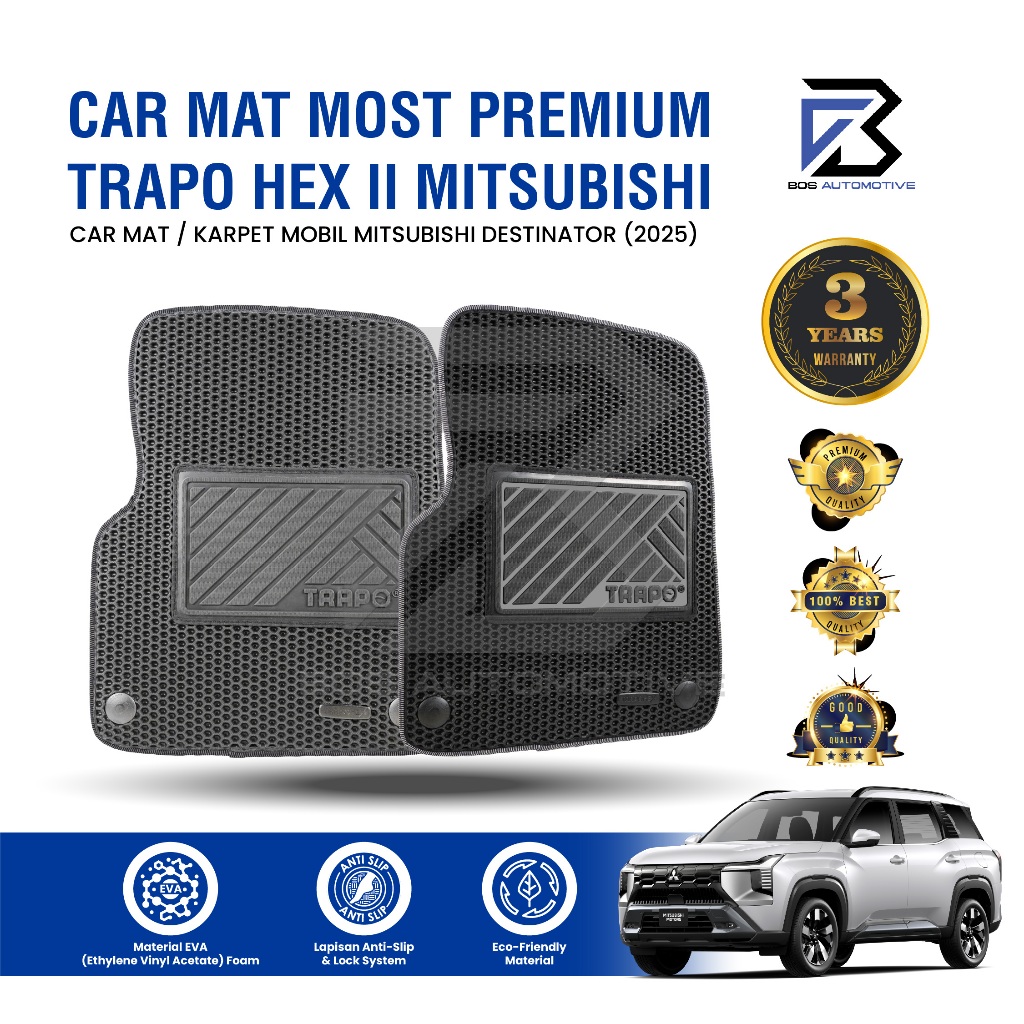 Karpet Mobil MITSUBISHI DESTINATOR (2025 - Sekarang) - Karpet Mobil Fullset Premium Anti Slip - Car Mats Trapo Hex II Original