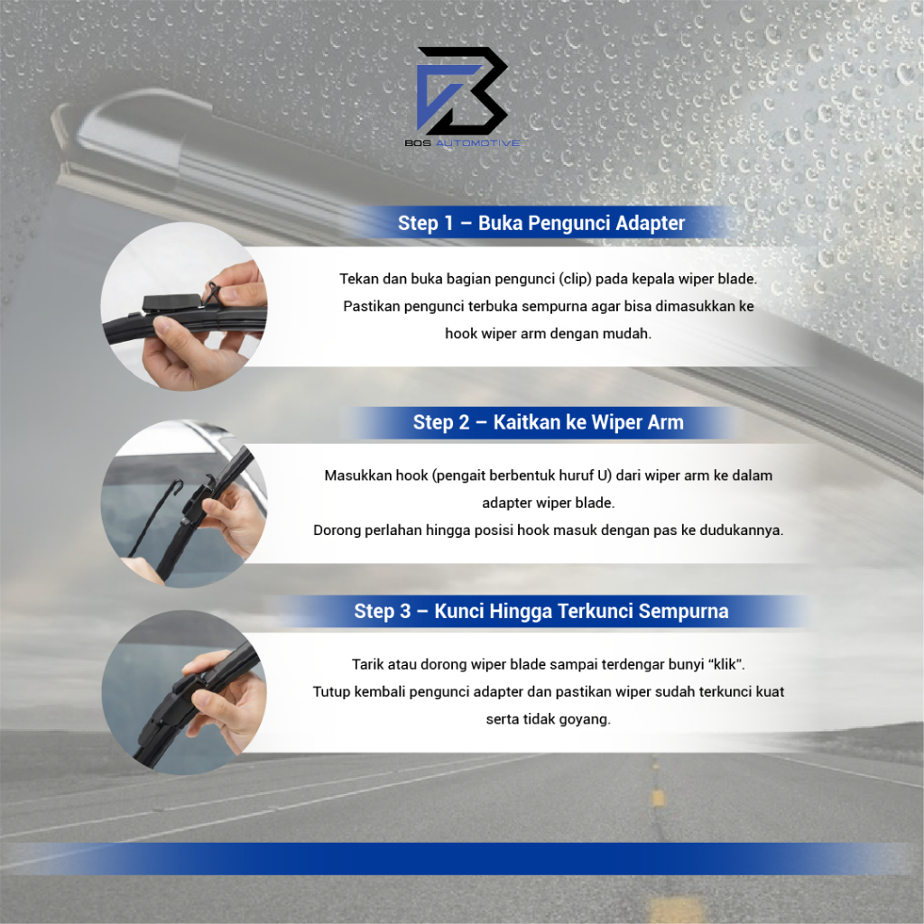 Wiper Blade Trapo Hydrophobic - Wiper Mobil Honda Freed (2008-2016) 26" 14" inch Frameless  Original - foto-produk-3