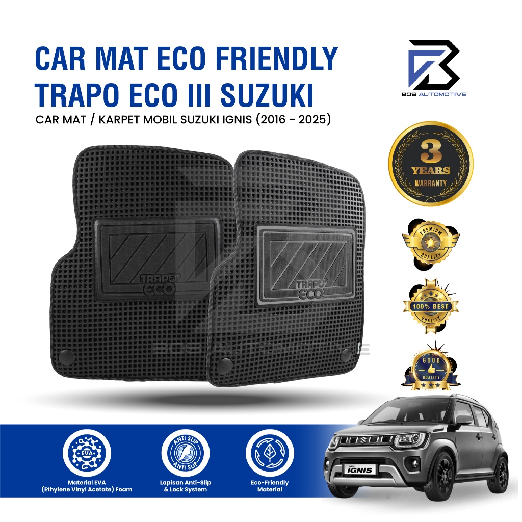 Karpet Mobil Suzuki Ignis (2016 - Sekarang) Fullset Premium Anti Slip - Car Mats Trapo Eco III Original