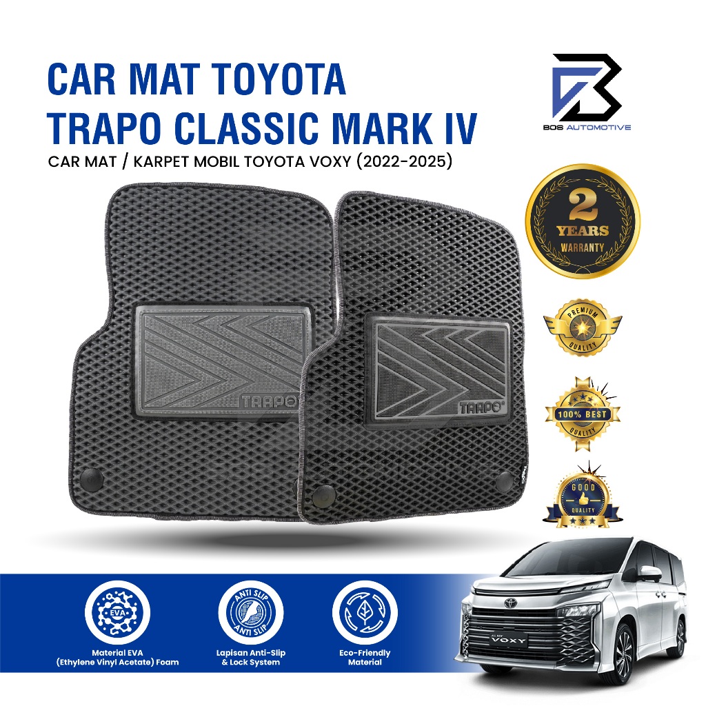 Karpet Mobil TOYOTA VOXY (2022 - Sekarang) Fullset Premium Anti Slip - Car Mats Trapo Classic Mark IV Original - foto-sampul