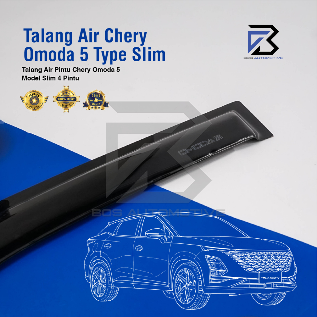 Talang Air Pintu untuk Mobil Chery Omoda 5 Model Slim 4 Pintu - foto-sampul