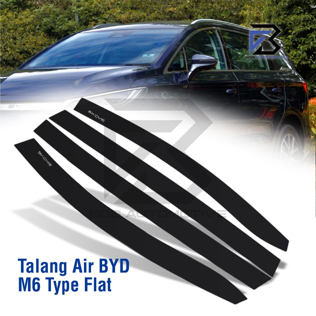 Talang Air Pintu Mobil BYD M6 2024 - 2026 Model Flat Rata 4 Pintu - foto-produk-5