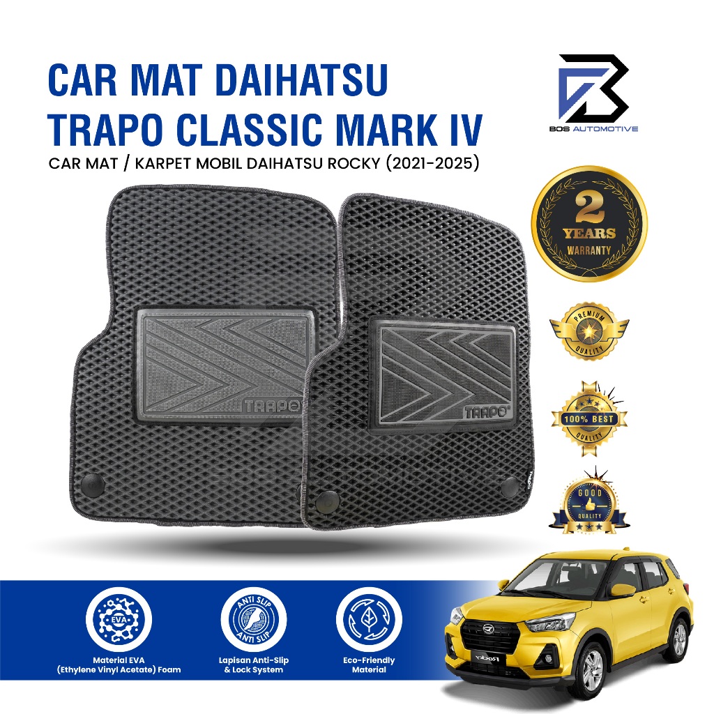 Karpet Mobil DAIHATSU ROCKY (2021 - Sekarang) Fullset Premium Anti Slip - Car Mats Classic Mark IV Original