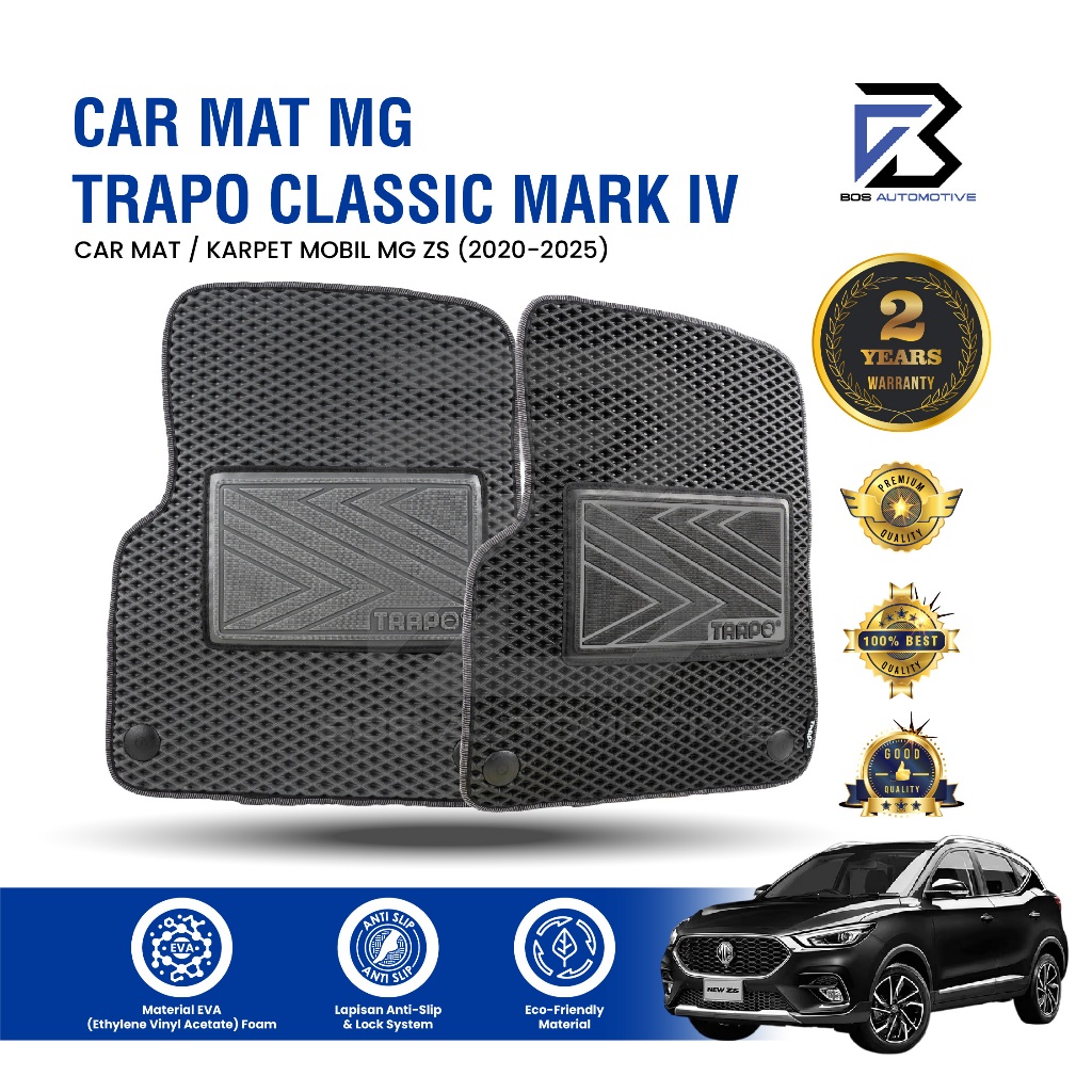 Karpet Mobil MG ZS (2020 - Sekarang) - Karpet Mobil Fullset Premium Anti Slip - Carmat Trapo Classic Mark IV Original - foto-sampul