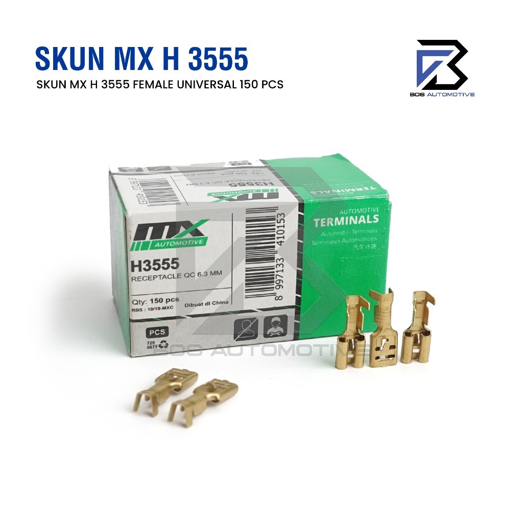 MX Terminal Skun Gepeng Cewek H3555 Female Konektor Kabel Original - foto-produk-1
