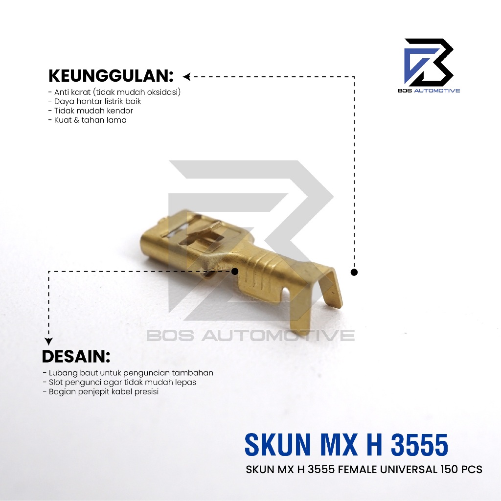 MX Terminal Skun Gepeng Cewek H3555 Female Konektor Kabel Original - foto-produk-3