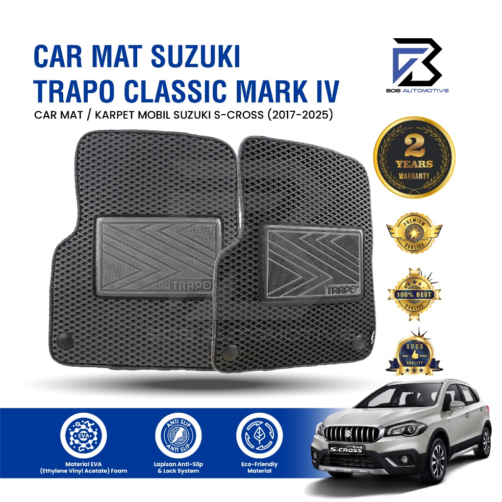 Karpet Mobil SUZUKI S-Cross (2017 - Sekarang) - Karpet Mobil Fullset Premium Anti Slip - Carmat Trapo Classic Mark IV Original