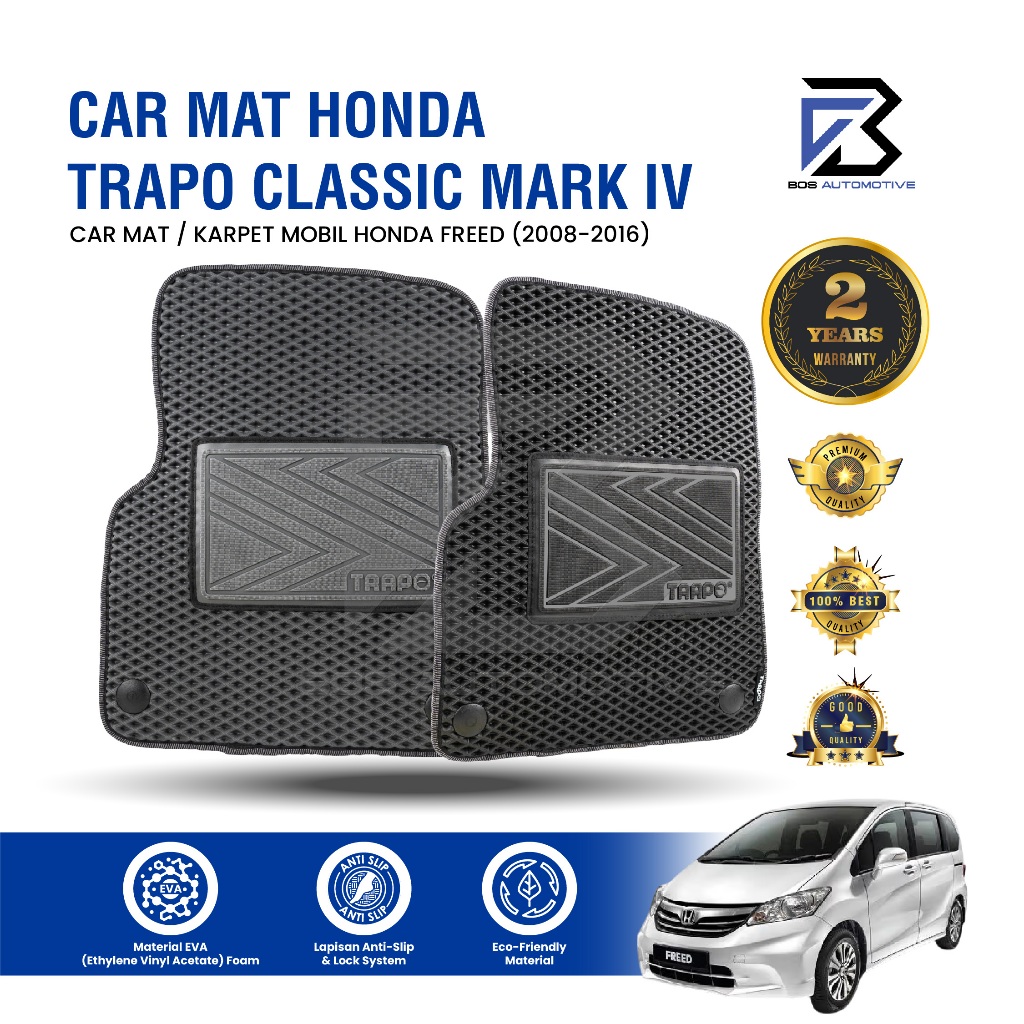 Karpet Mobil HONDA FREED (2008 -  2016) Fullset Premium Anti Slip - Carmat Trapo Classic Mark IV Original - foto-sampul