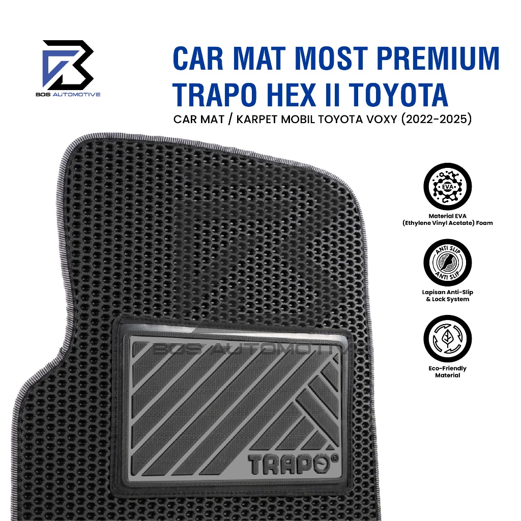 Karpet Mobil TOYOTA VOXY (2022 - Sekarang) - Karpet Mobil Fullset Premium Anti Slip - Carmat Trapo Hex II Original - foto-produk-1