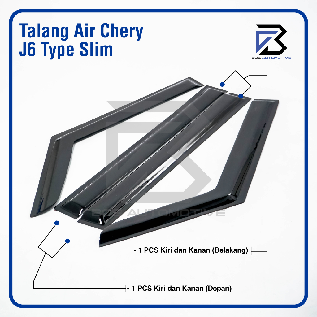 Talang Air Pintu untuk Mobil Chery J6 2024 â€“ 2025 Model Slim 4 Pintu - foto-produk-3
