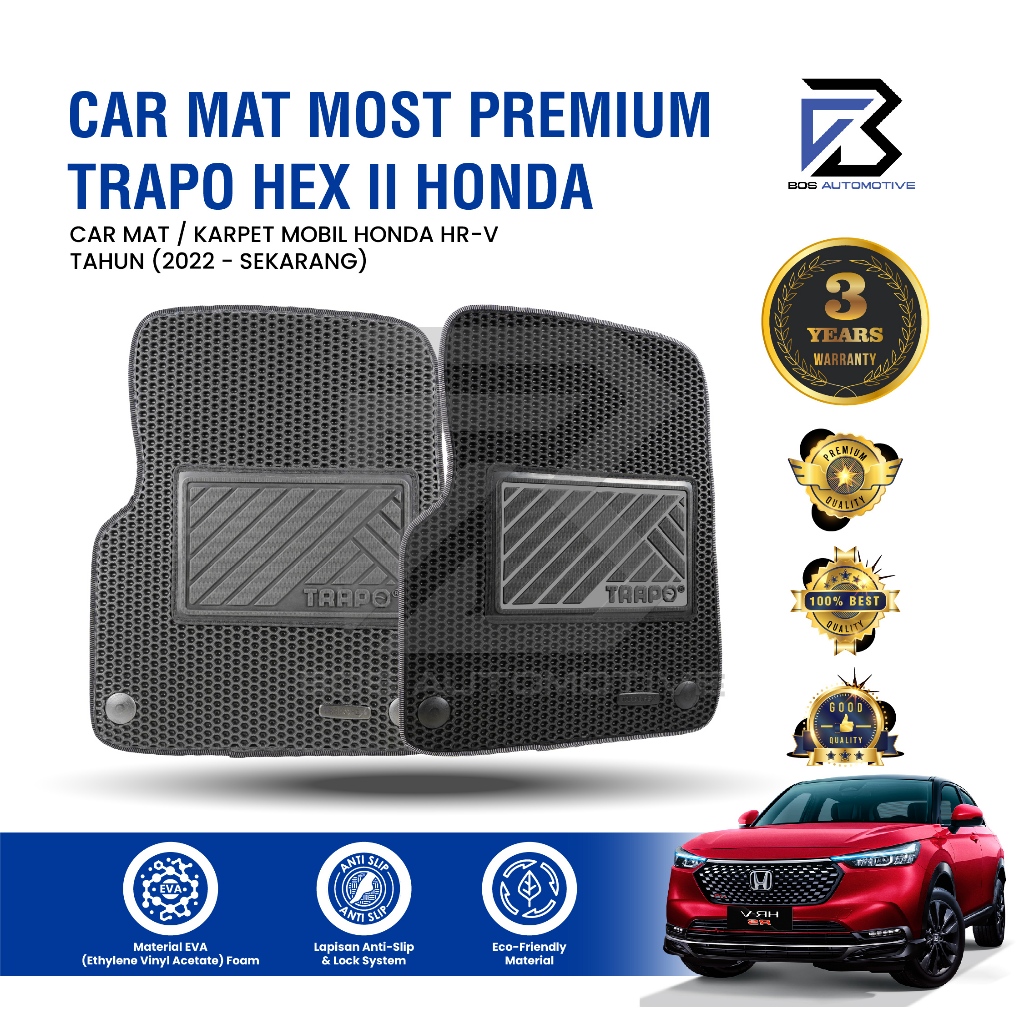 Karpet Mobil HONDA HRV HR-V 2022 - Sekarang Car Mats Premium TRAPO HEX II Original - foto-sampul