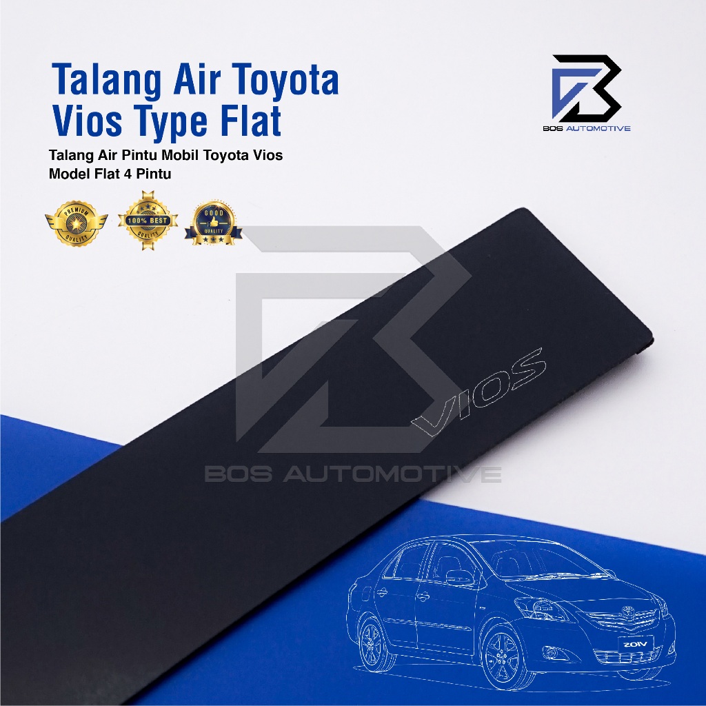 Talang Air Pintu Mobil Toyota Vios 2003 â€“ 2007 Model Flat 4 Pintu