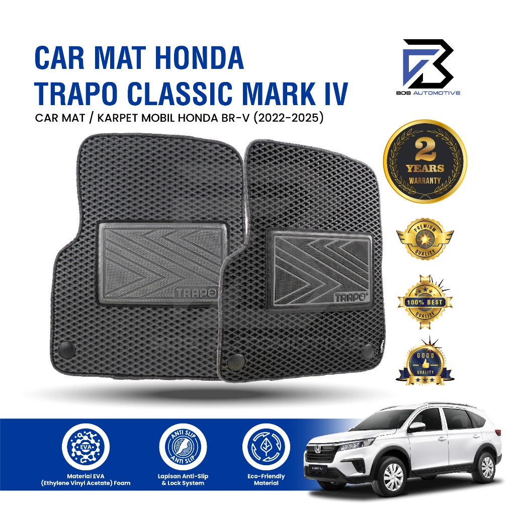 Karpet Mobil HONDA BR-V (2022 - Sekarang) Fullset Premium Anti Slip - Carmat Trapo Classic Mark IV Original - foto-sampul