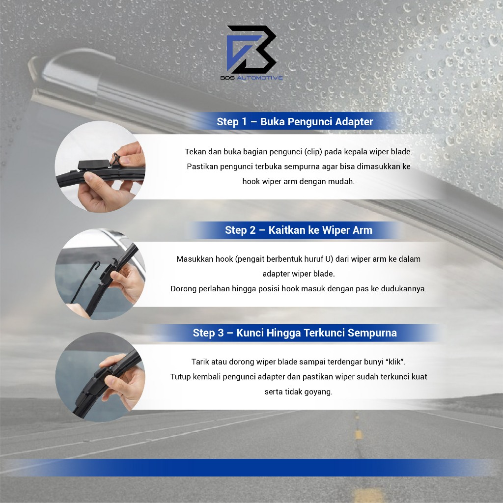 Wiper Blade Trapo Hydrophobic - Wiper Mobil Toyota Vios ( 2007-2013) 24" 14" Frame Hook Original - foto-produk-3